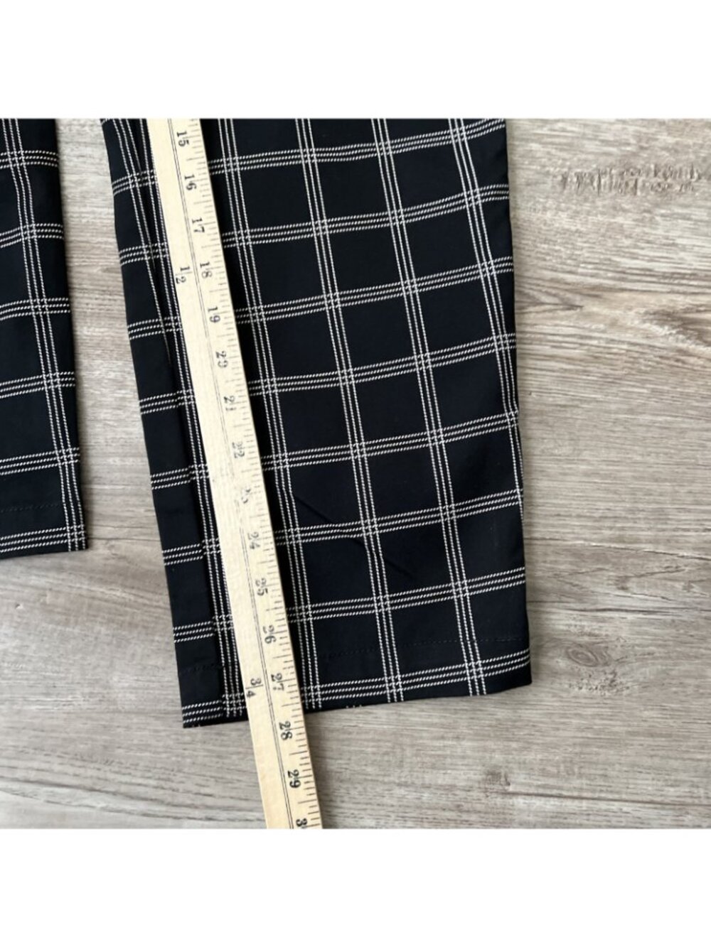 Vans Breanna Relaxed Straight Pants Womens 25 Black Check Plaid Ankle Length - Picture 5 of 16